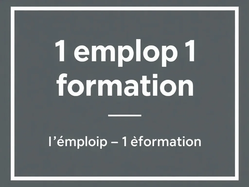 1 emploi 1 formation : le dispositif qui refait de l'embauche directe une promesse de formation (et pas l'inverse)