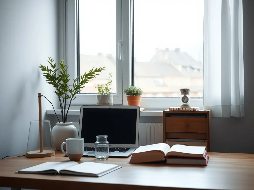 Un clavier d'ordinateur avec une clé et des documents administratifs Action Logement posés à côté, sous une lumière de bureau.
