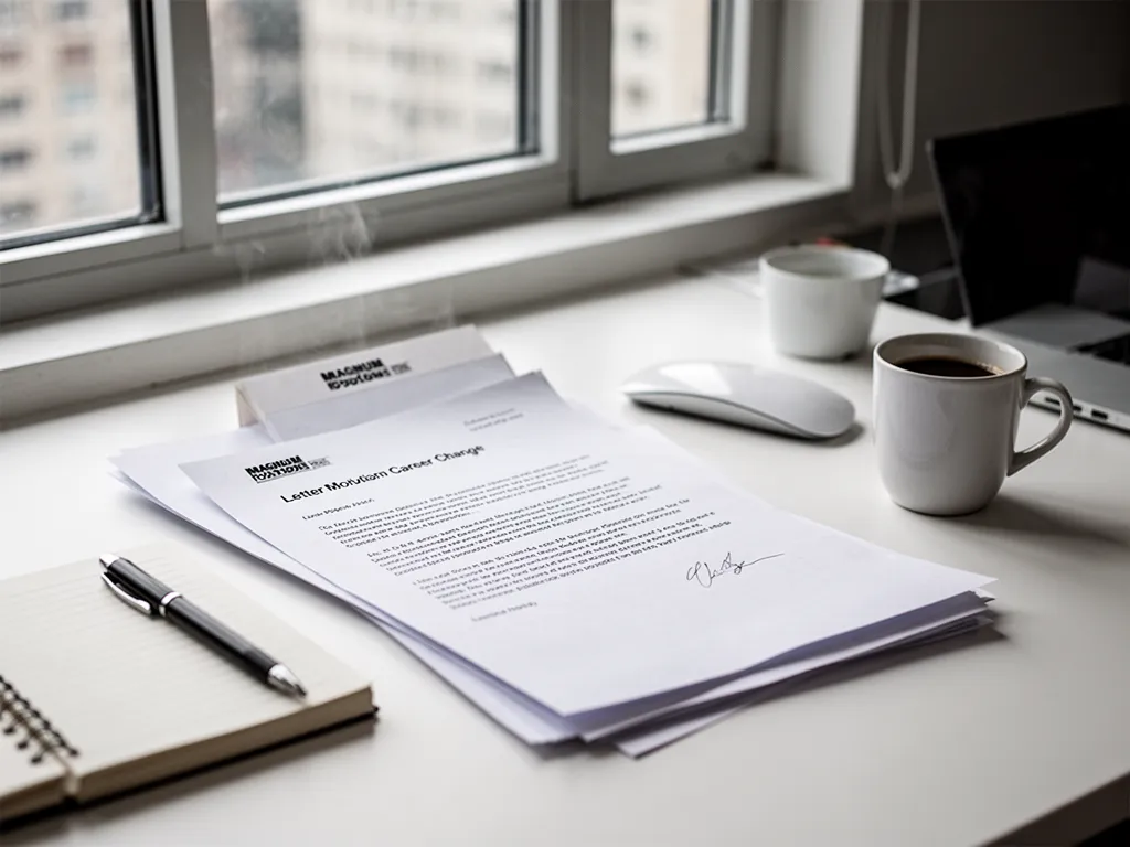 Bureau d'un conseiller en insertion professionnelle avec dossiers, ordinateur et carnet de notes