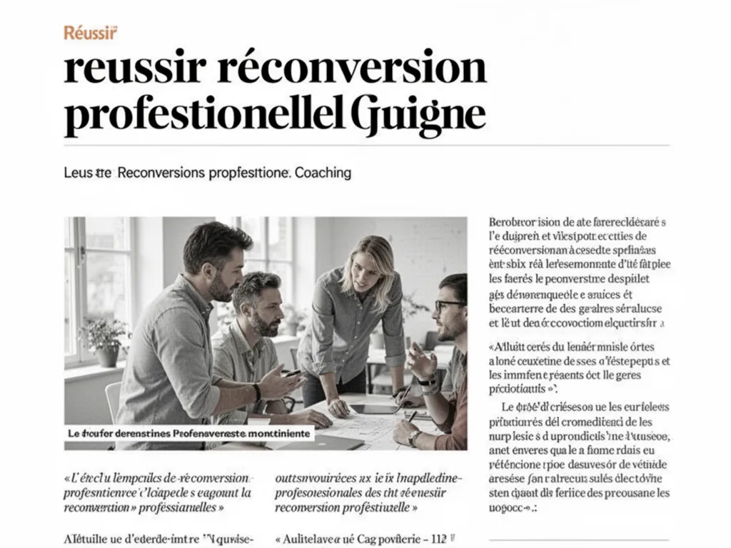 Réussir sa reconversion professionnelle : le plan réaliste et chiffré