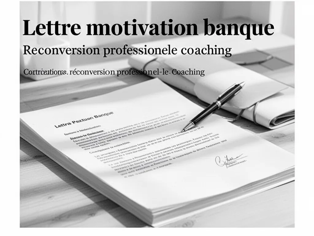 Réussir sa reconversion vers la banque : lettre de motivation qui fonctionne (modèle et stratégie)