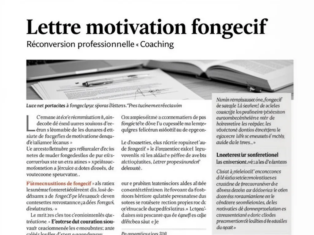 Lettre de motivation pour une reconversion financée par le Fongecif : modèle et conseils