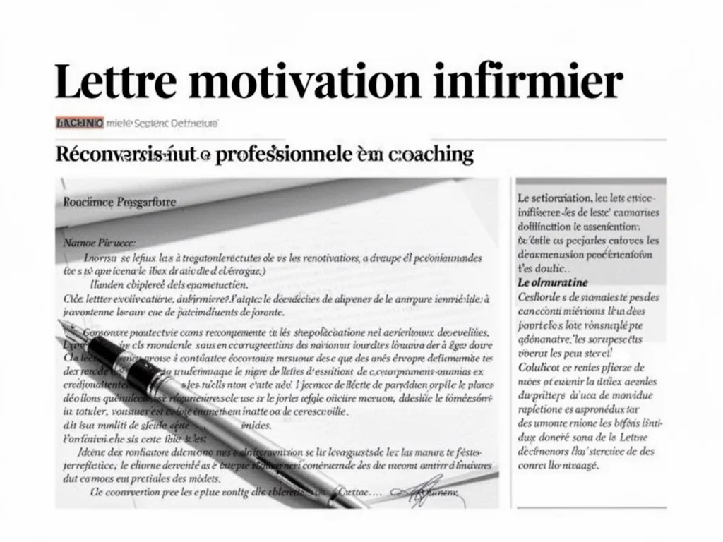 Lettre de motivation pour une reconversion en infirmier·ère — guide concret et modèle